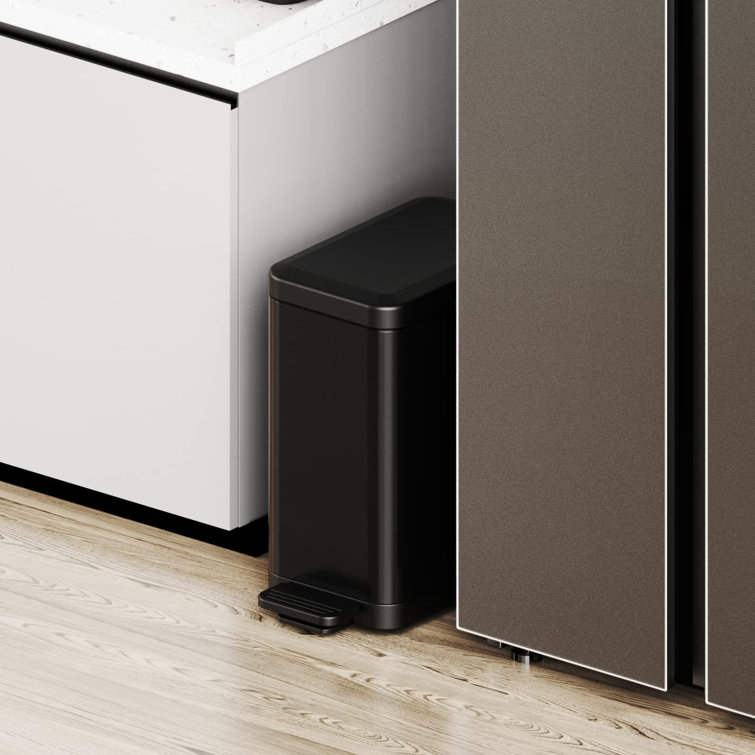 ALROMP Plastic Touch Top Trash Can ( 10 Gallons ) Wayfair Canada